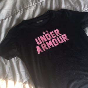 Black and Pink Under Armour T-Shirt